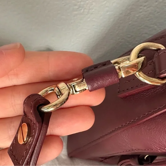 CHLOE MINI FAYE DAY BAG IN BURNT BROWN LEATHER